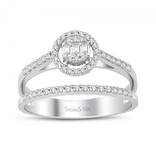 0.37 kt. Diamant Baguette Ring