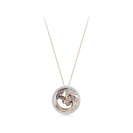 0.13 ct. Diamond Capricorn Necklace