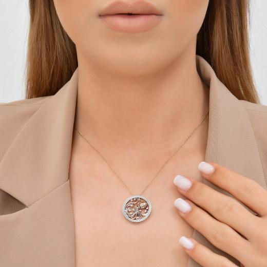 0.11 kt. Wassermann-Halskette mit Diamanten