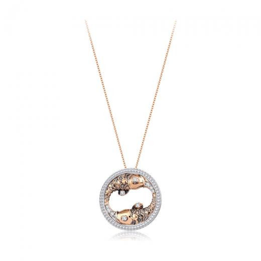 0.13 ct. Diamond Pisces Necklace
