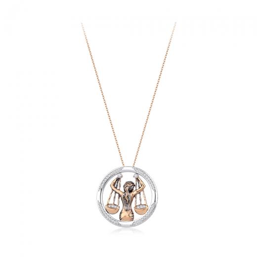 0.27 ct. Libra Necklace with Diamonds