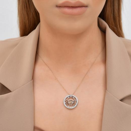 0.32 kt. Krebs-Halskette mit Diamanten