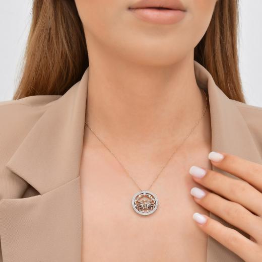 0.12 ct. Diamond Cancer Zodiac Necklace