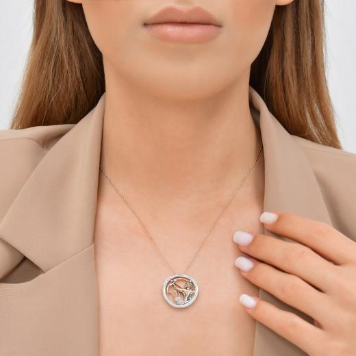 Sagittarius Necklace with 0.35 ct. Diamonds