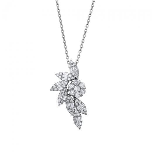 0.47 ct. Diamond Cherry Baguette Necklace