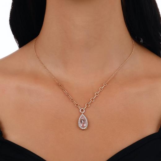 Brillantring zus. ca. 3,32 ct. Diamant-Morganit-Halskette