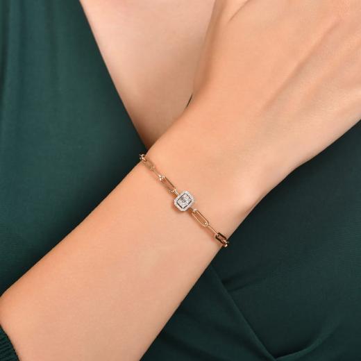 0.22 kt. Diamant-Cherry-Baguette-Armband