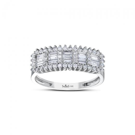 0.62 kt. Diamant-Cherry-Baguette-Ring
