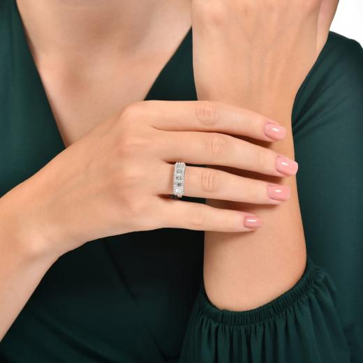 0.62 kt. Diamant-Cherry-Baguette-Ring