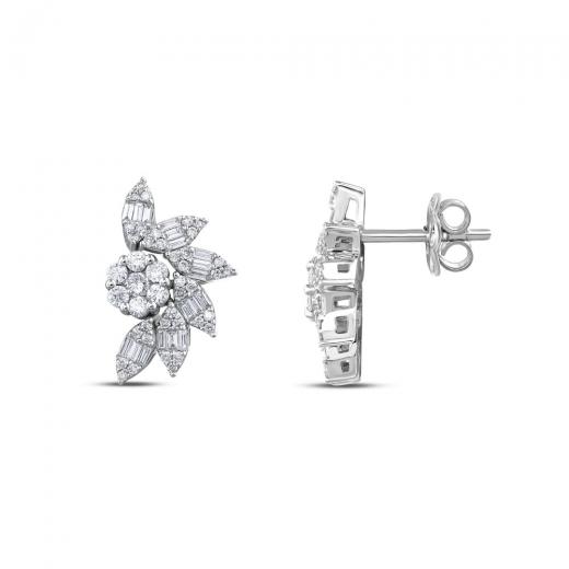 0.84 ct. Diamond Cherry Baguette Earrings