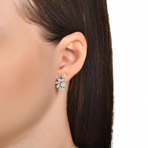 0.84 ct. Diamond Cherry Baguette Earrings