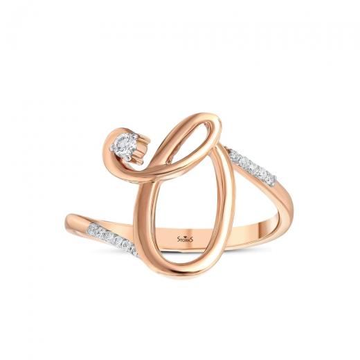 0.08 kt. Diamant-Buchstabe O Ring