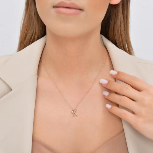 0.03 kt. Diamant-Buchstabe K Halskette