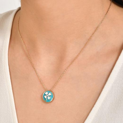 0.02 ct. Diamond Lucky Necklace