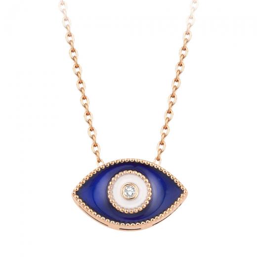 0.01 ct. Diamond Eye Necklace