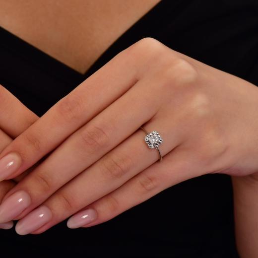 0.07 kt. Diamant-Baguette-Ring Laranj