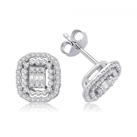 0.51 ct. Diamond Laranj Baguette Earring