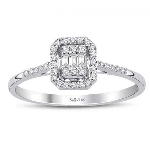 0.17 ct. Diamond Laranj Baguette Ring