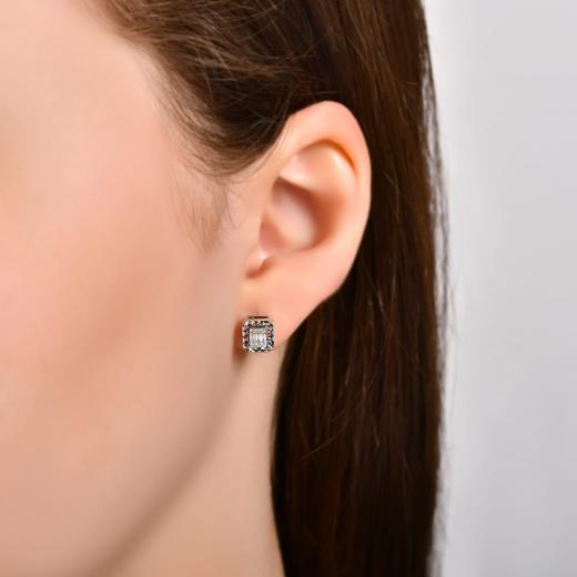 0.15 kt. Diamant-Baguette-Ohrringe Laranj