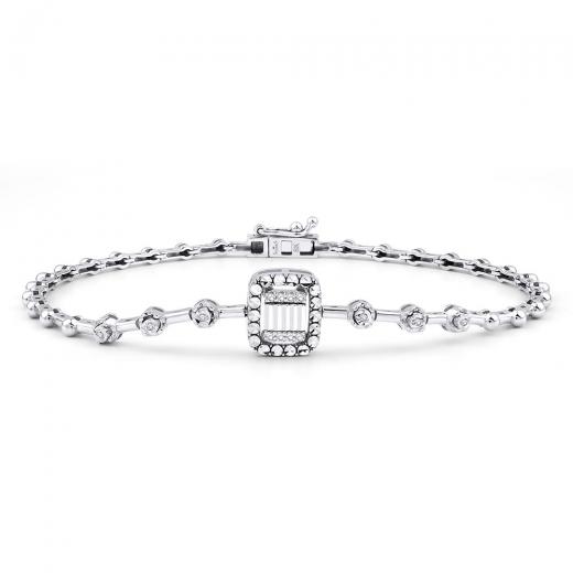 0.06 kt. Diamant-Laranj-Armband