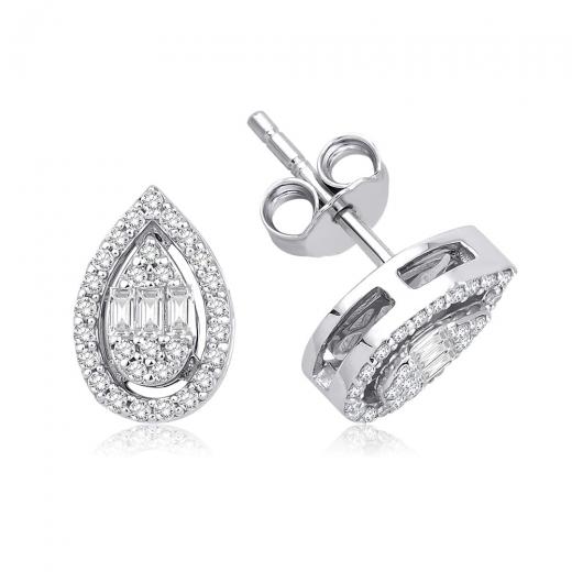 0.33 ct. Diamond Laranj Baguette Earring
