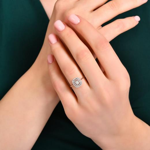 0.26 kt. Diamant-Baguette-Ring Laranj