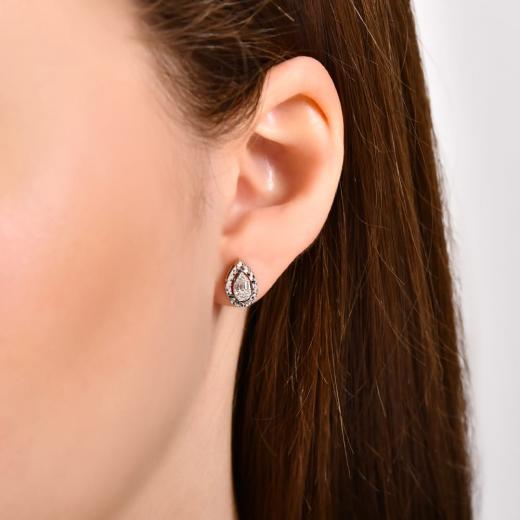 0.16 ct. Diamond Laranj Baguette Earrings