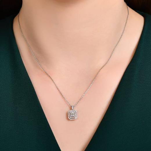 0.29 kt. Diamant-Baguette-Halskette Laranj