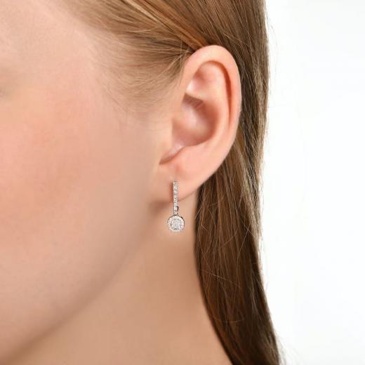 0.44 kt. Diamant-Laranj-Ohrringe