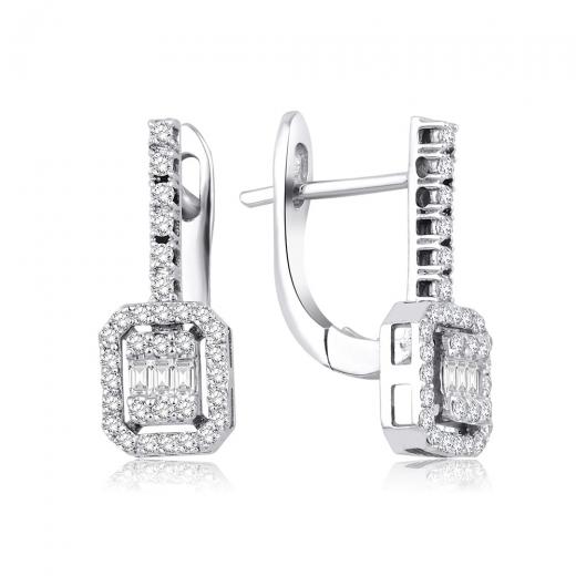 0.38 ct. Diamond Laranj Baguette Earring