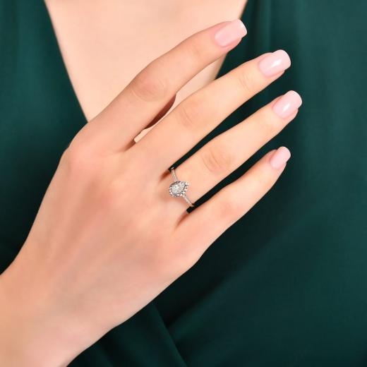 0.08 ct. Diamond Laranj Baguette Ring