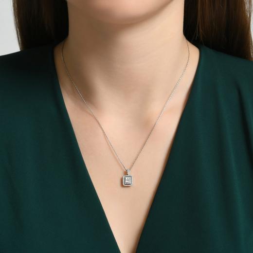 0.29 kt. Diamant-Baguette-Halskette Laranj