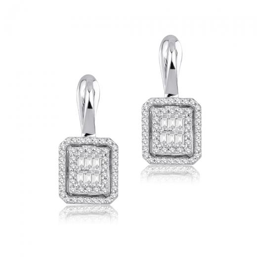 0.51 ct. Diamond Laranj Baguette Earring