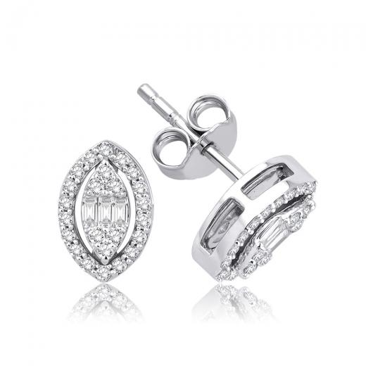 0.29 ct. Diamond Laranj Baguette Earring