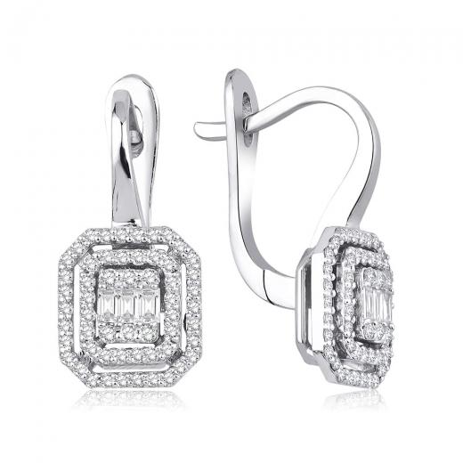 0.56 ct. Diamond Laranj Baguette Earring