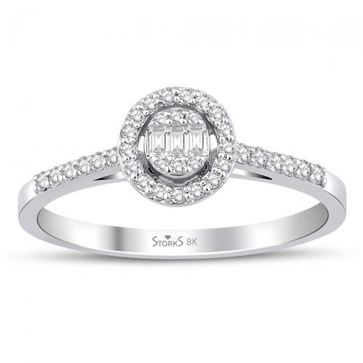 0.22 ct. Diamond Laranj Baguette Ring