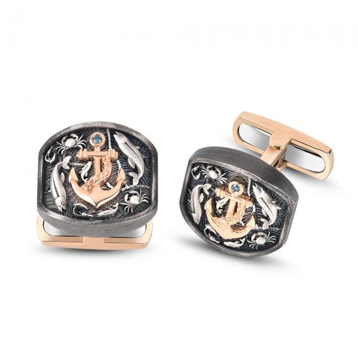 0.02 ct. Diamond Cufflinks