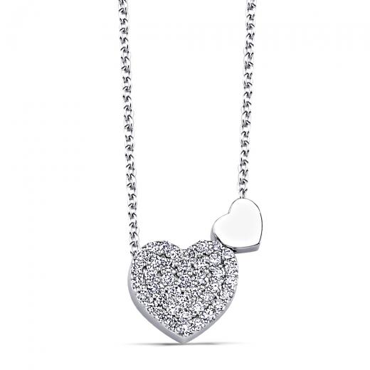 0.28 kt. Diamant-Herz-Halskette