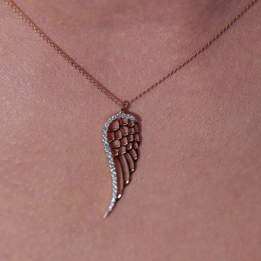 0.16 ct. Diamond Wing Necklace