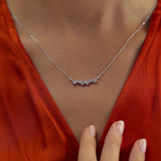 0.39 ct. Diamond Baguette Necklace