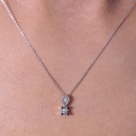 0.07 ct. Diamond Solitaire Necklace