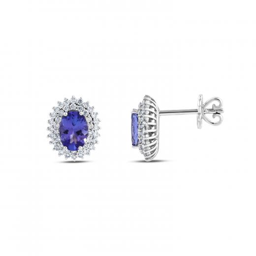 1.84 ct. Diamond Tanzanite Earring