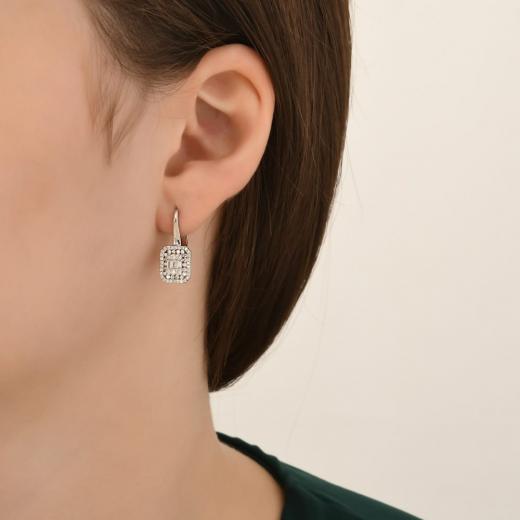 0.70 ct. Diamond Baguette Earrings