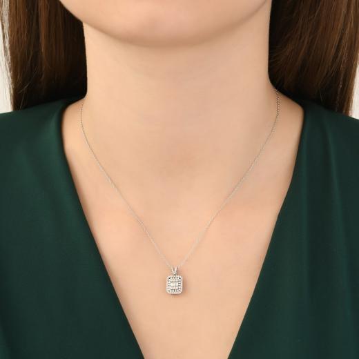 0.38 ct. Diamond Baguette Necklace