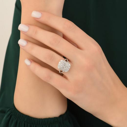 1.18 kt. Diamant Baguette Ring