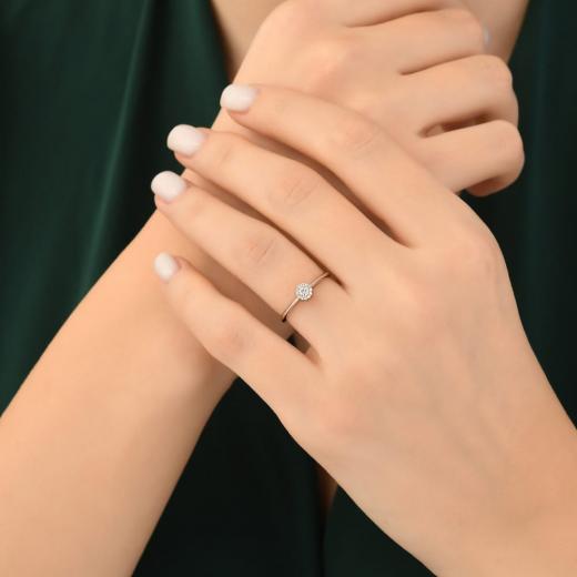 0.10 kt. Diamant-Ring