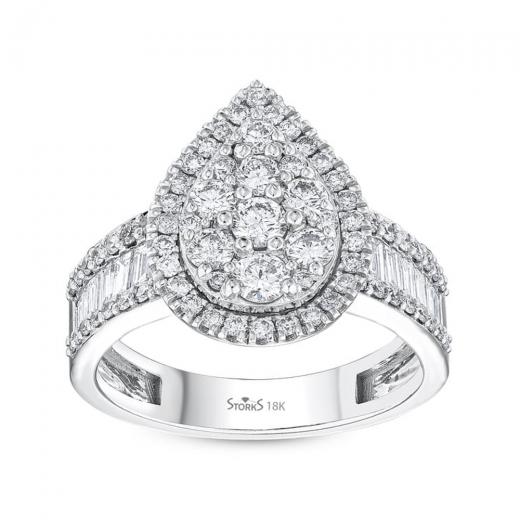 1.58 kt. Diamant Queen Baguette Ring
