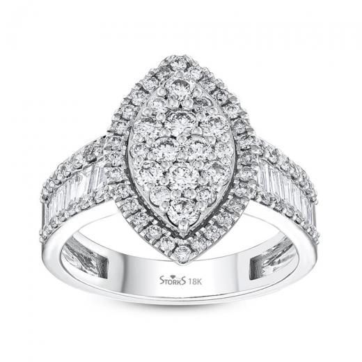 1.52 kt. Diamant Queen Baguette Ring