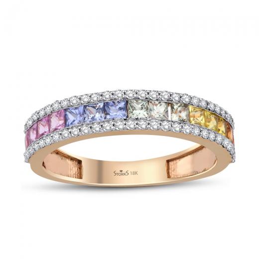 1.18 kt. Diamant-Rainbow-Ring