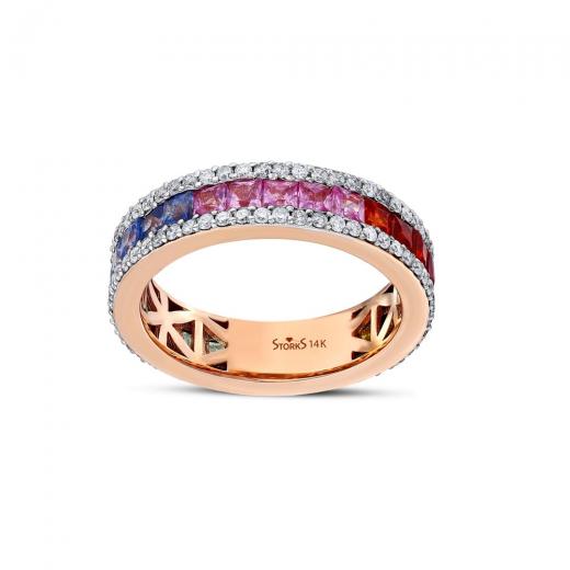 3.35 kt. Diamant Rainbow Vollkreis Ring